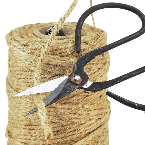 Floristik24 Unwinder yarn holder cast iron scissors jute roll H25cm