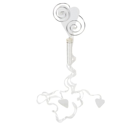 Product Bench hanger with tube and heart, 18cm, 6 pieces