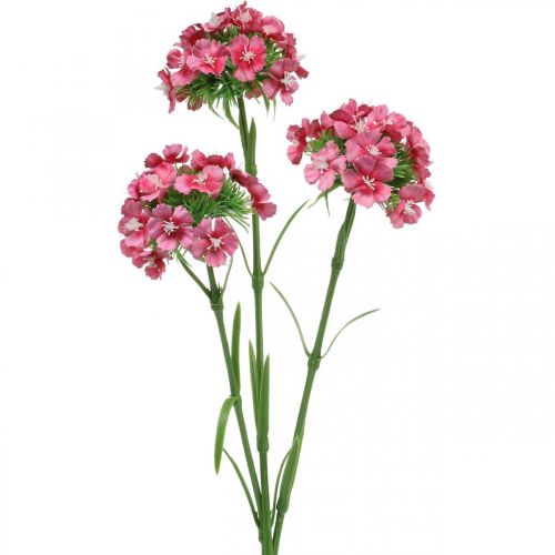 Artificial Sweet William Pink artificial flowers carnations 55cm bundle of 3pcs