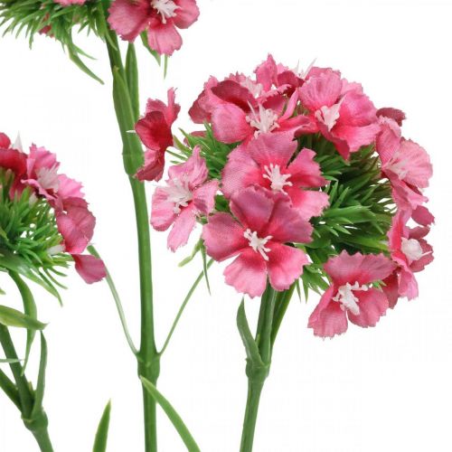Artificial Sweet William Pink artificial flowers carnations 55cm bundle of 3pcs