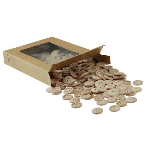 Product Craft supplies button wooden button saying Ø2cm natural 220 pcs