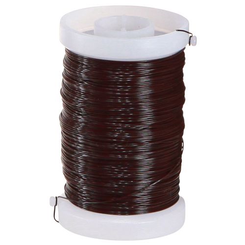 Floristik24 Wire for floristry and crafts Chocolate Brown 0.35mm 100g 3pcs