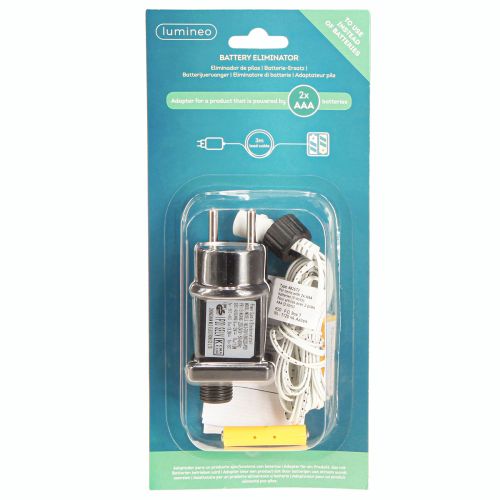 Product Battery adapter as battery replacement for 2 AAA batteries 3V