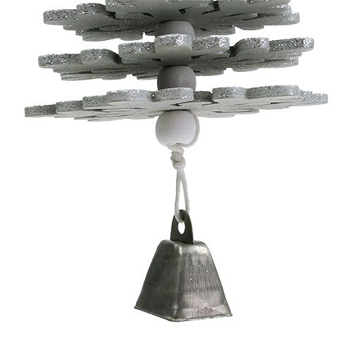 Floristik24 Tree to hang with bell silver 29cm