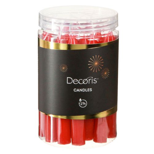 Product Tree candles, taper candles Ø13mm, red, 10.5cm, 22 pieces