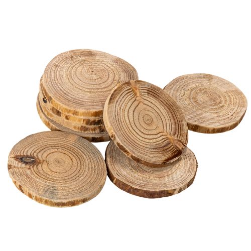 Natural round wooden slices for decoration and crafts, 6cm, 300g