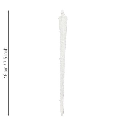 Product Christmas tree ornaments, icicles, glass decorations for hanging, 19cm, 3 pieces