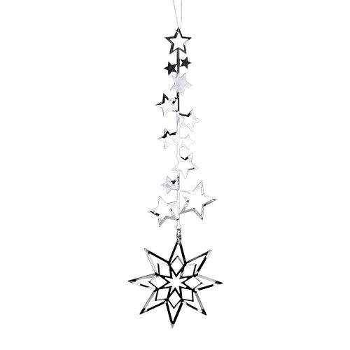 Floristik24 Tree decoration star 20cm silver 1p