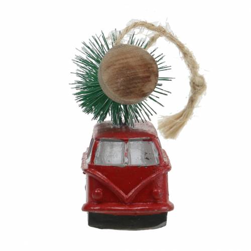 Floristik24 Tree decorations car with fir 6.5cm to hang 4pcs