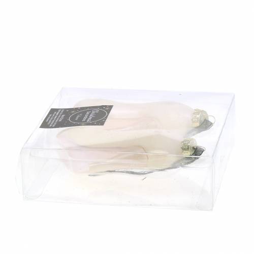 Floristik24 Christmas tree hanger pumps white 11cm 2pcs