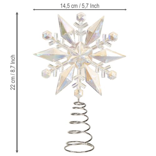 Product Tree top Christmas snowflake decoration Ø14.5cm