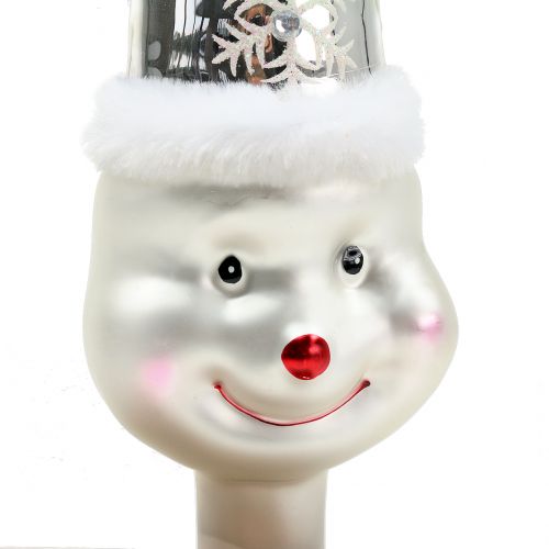 Product Tree top glass snowman 30cm