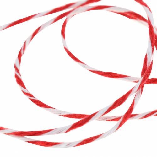 Floristik24 Cord red / white 220m