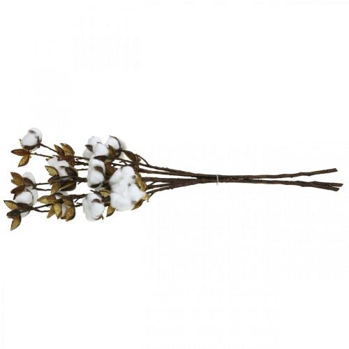 Product Cotton branch Artificial deco branch cotton 61cm 3pcs