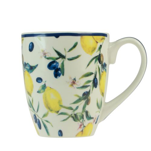 Mug olives and lemons cup ceramic 10.5cm