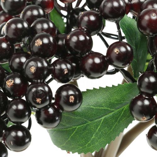 Floristik24 Berry branch red black artificial deco autumn wreath 25cm 5pcs in bunch