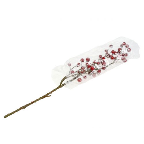 Floristik24 Berry branch red iced 52cm