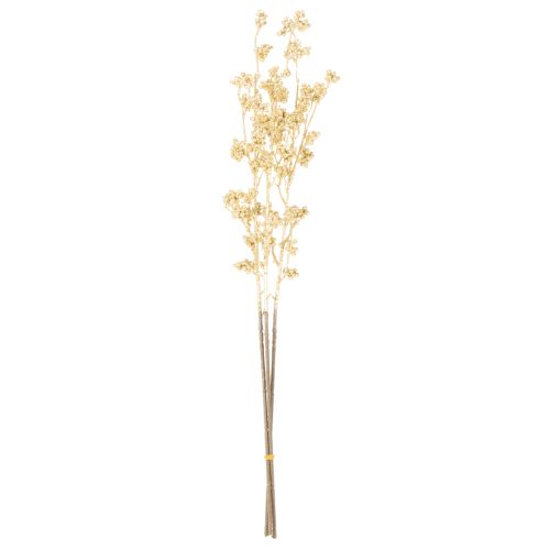 Artificial berry branch decoration, gold, 70cm, 3 pieces | Floristik24.ie