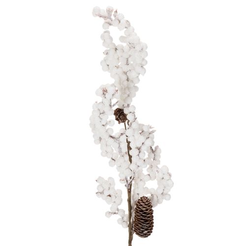 Artificial branch winter decoration with berries and cones 60cm buy online | Floristik24.ie
