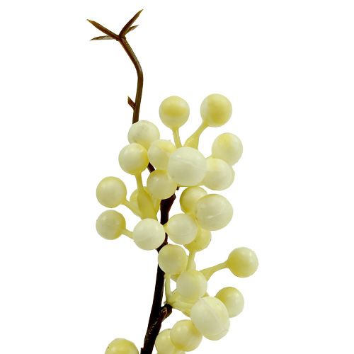 Product Berry branch cream L30cm 12pcs