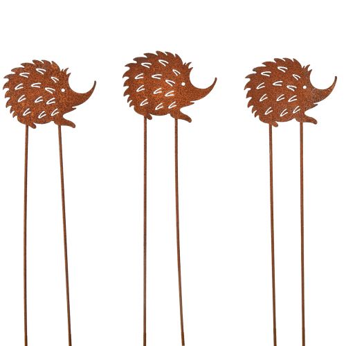 Product Bed plug hedgehog rust metal patina 10x8.5cm 6 pcs