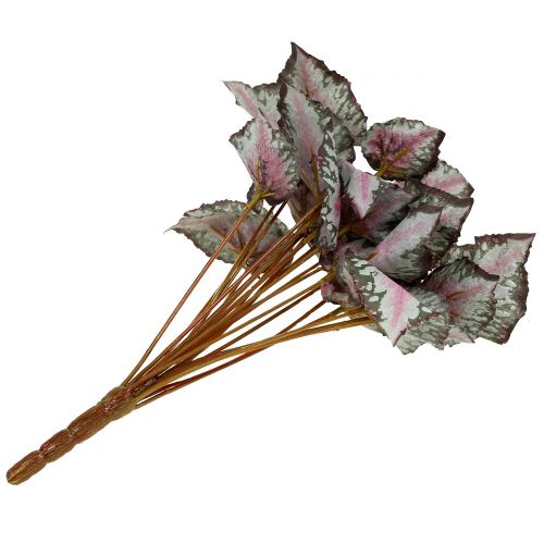 Product Artificial begonia bush green, violet 34cm