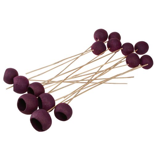 Product Bell Cup on a stem dry decoration funeral floristry wine red 15 pcs