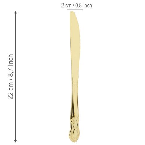 Gold cutlery set, 16 pieces, in a cardboard box | Floristik24.ie
