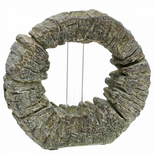 Concrete vase with test tube ring Ø16cm