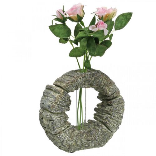 Floristik24 Concrete vase with test tube ring Ø16cm