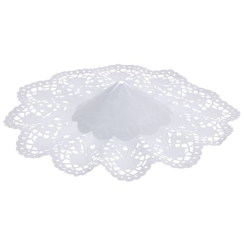 Product Biedermeier-style batik paper cuffs, Ø17cm, 25 pieces, assorted colors, for flower arrangements