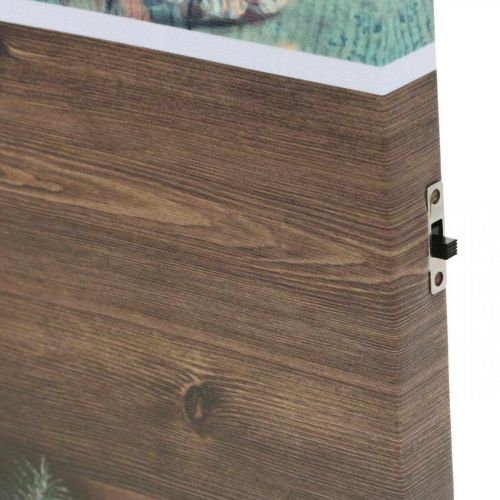 Floristik24 LED mural Christmas brown LED decoration 38 × 38cm For battery