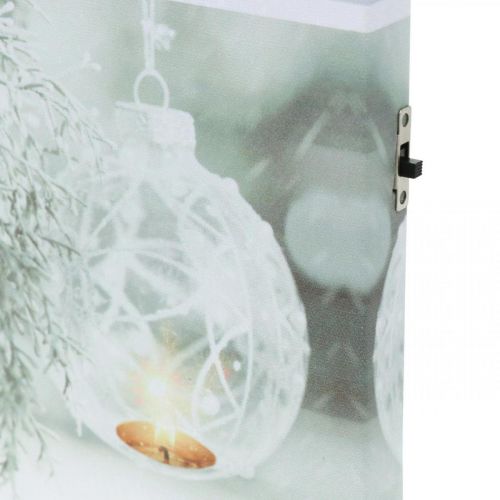 Floristik24 LED mural Christmas rustic white 38 × 38cm For battery