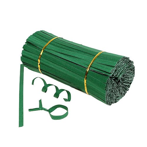 Floristik24 Binding strips short green 20cm double wire 1000p