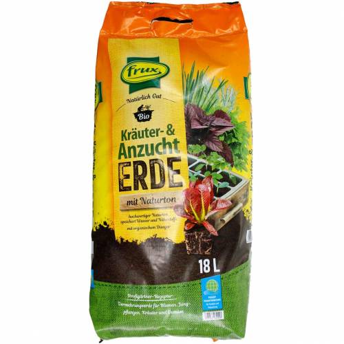 Product FRUX organic herb and growing soil with natural clay organic soil herbal soil 18l