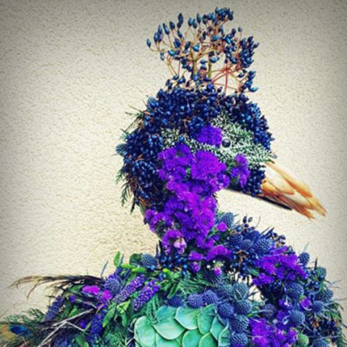 Floristik24 Floral foam figure flamingo 70cm x 35cm