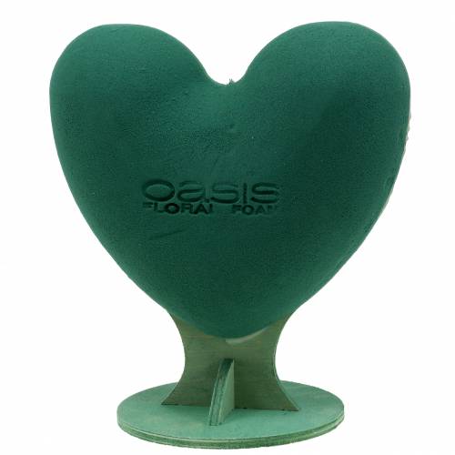 Product Floral foam 3D heart with foot floral foam green 30cm x 28cm