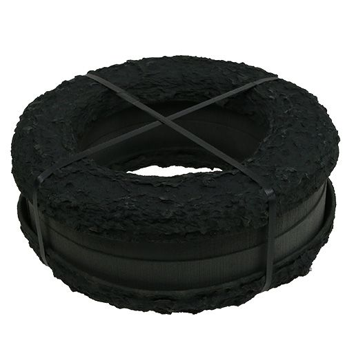 Product Floral foam ring with base H5.5cm Ø32cm black 2 pcs