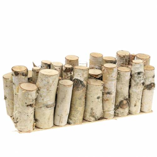 Floristik24 Birch jar with test tubes natural 32cm