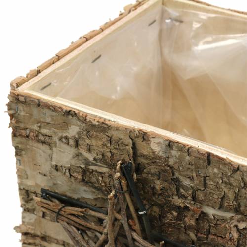 Product Birch plant pot with star H15.5cm