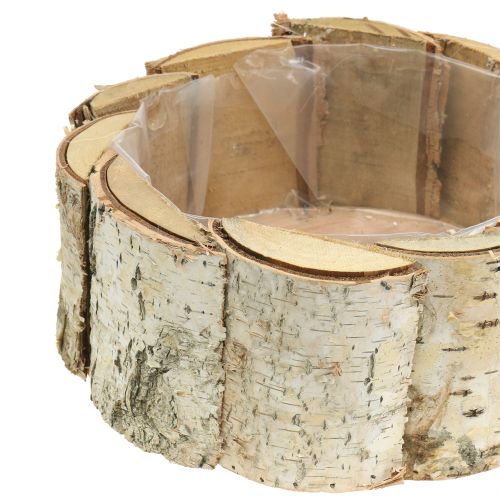 Floristik24 Planter round birch 2pcs