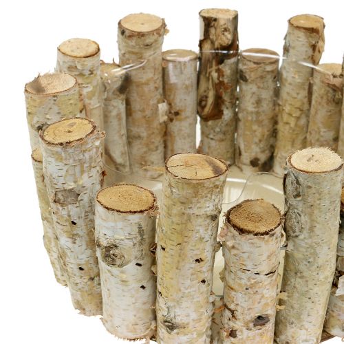 Floristik24 Plant bowl made of birch branches H14cm Ø24cm