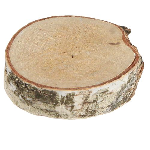 Product Birch slices with bark, 24 pieces, Ø5-6cm, whitewashed, decorative craft material for weddings, DIY projects