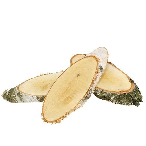 Product Oval birch slices, natural wood slices, decorative, 18-22cm, 10-piece set, wood decoration, engraved