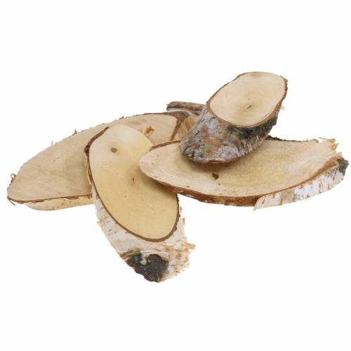 Floristik24 Birch slices oval natural 4×8cm 1kg for decoration