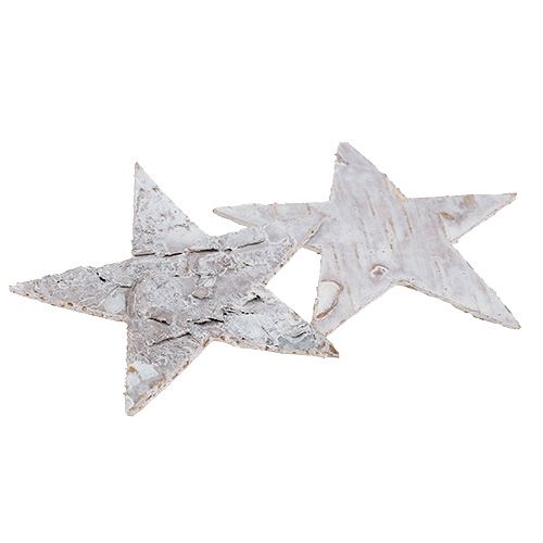 Floristik24 Birkenstar whitewashed 6.5cm 36 pcs