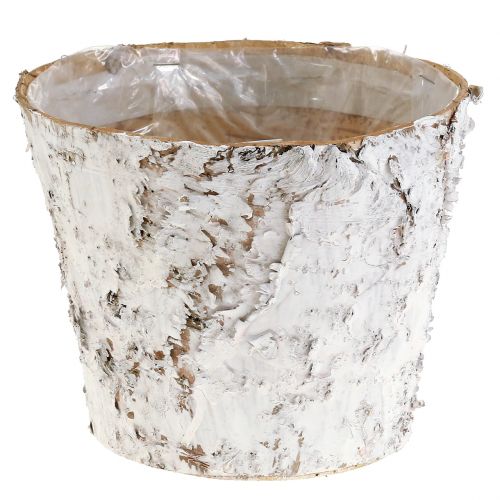Product Decorative pot birch whitened plant pot Ø18cm H15cm 2pcs