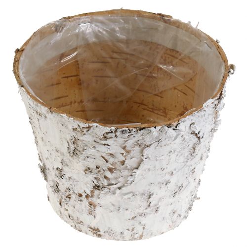 Product Decorative pot birch whitened plant pot Ø18cm H15cm 2pcs