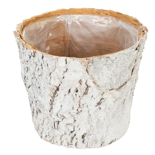 Product Bark-look plant pot, ideal for rustic interior design and plant decoration, 12cm, 4 pieces