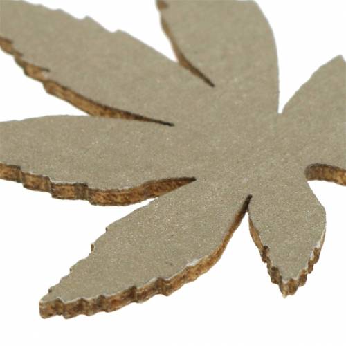 Scattered deco leaves yellow, brown, platinum assorted 4cm 72p